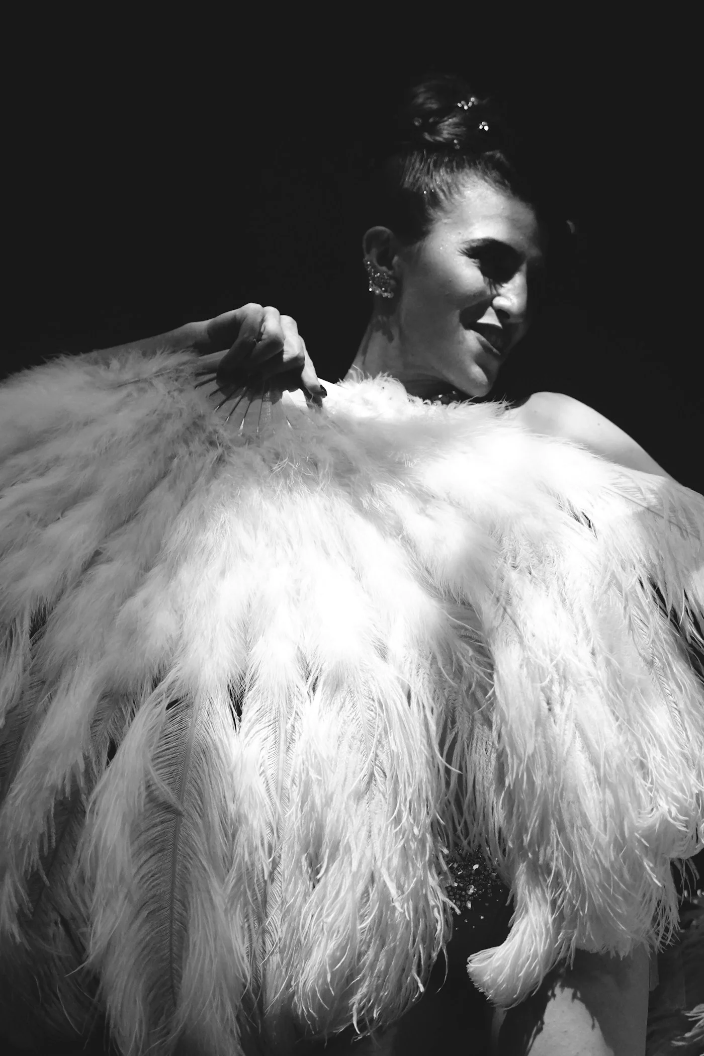 Feather boa coat / feather wrap